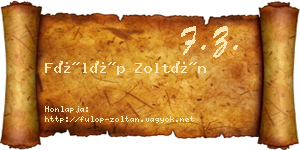 Fülöp Zoltán névjegykártya