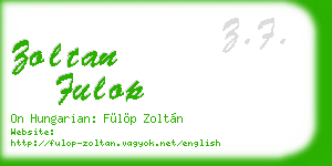 zoltan fulop business card
